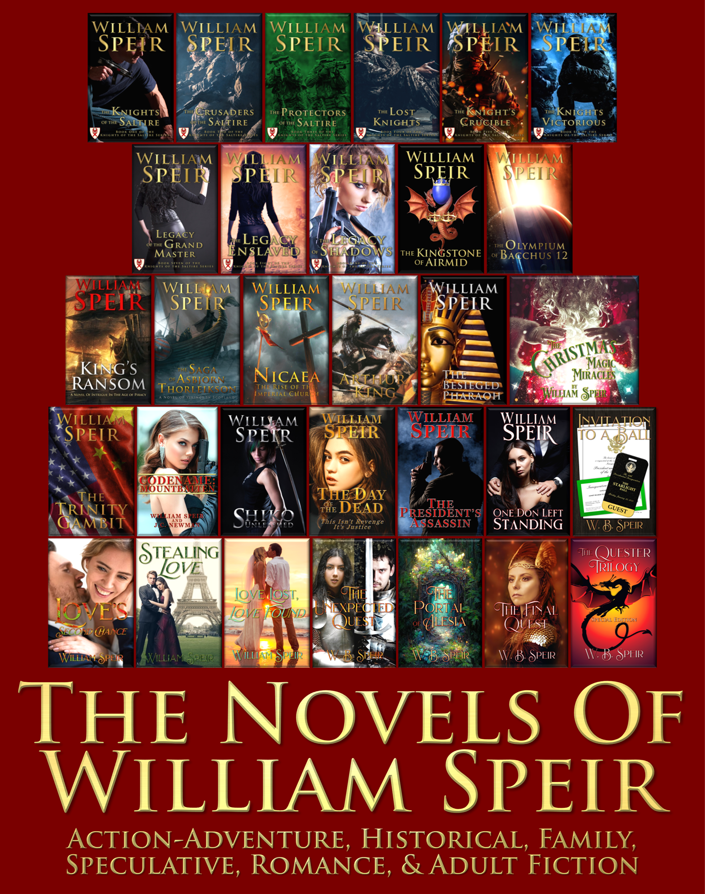Book Covers for William Speir's Novels